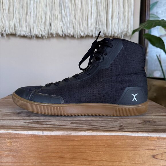 Flux Adapt High-Top Trainer Black Nylon Gum Sole Zero Drop Sneakers Size 8 - Picture 5 of 15